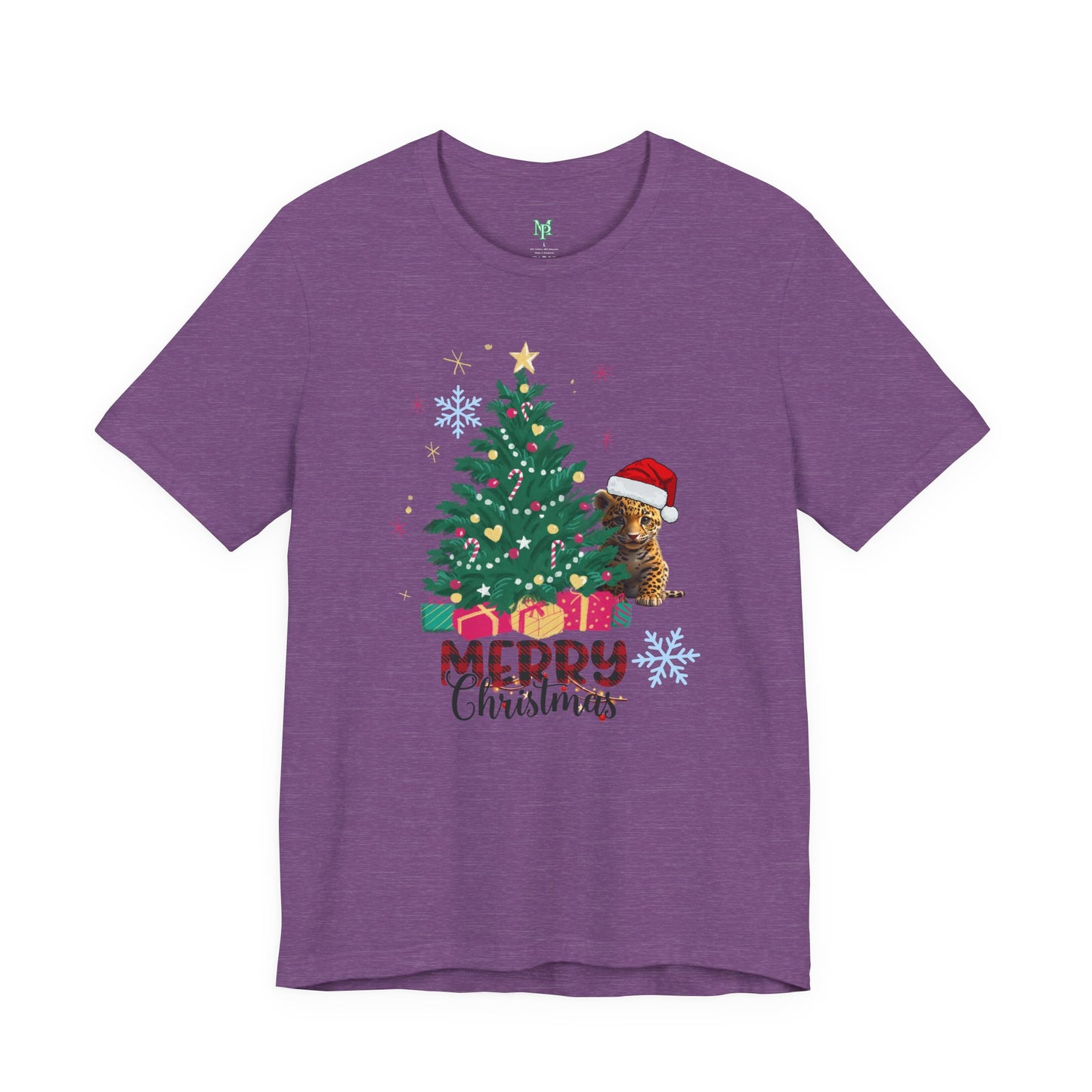 Merry Christmas Unisex Jersey Tee BELLA+CANVAS 3001