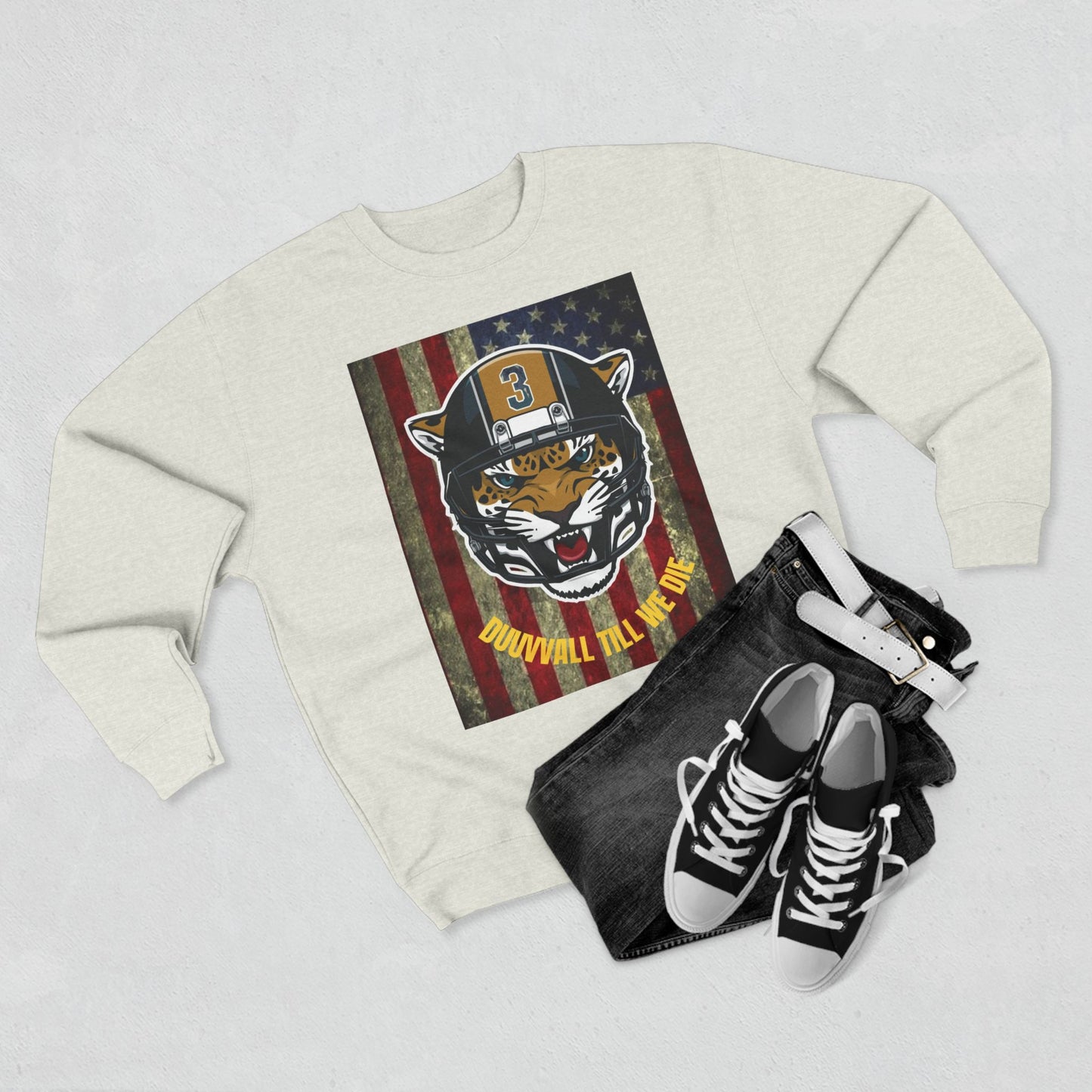 Fierce Tiger Sweatshirt for Sports Lovers, Unisex Crewneck Sweatshirt, Personalized Gift, Game Day Apparel, Casual Wear, Fall Wardrobe