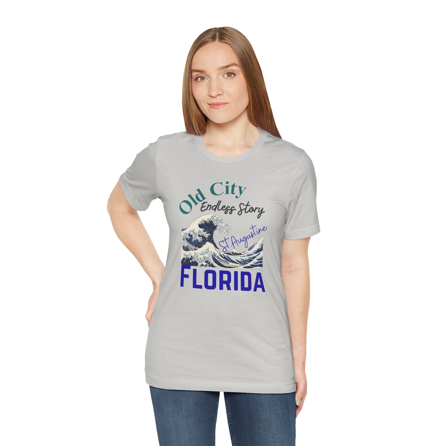 St. Augustine Beach Vibe Tee - Old City Endless Story Florida, Vacation Souvenir Shirt, Tourist Gift, Casual Summer Wear, Beach Lover Tee