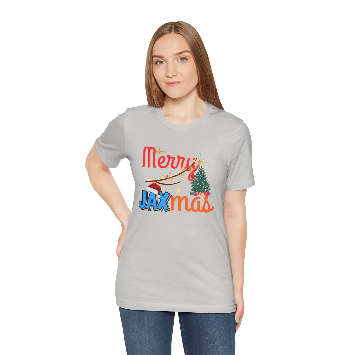 Merry Jaxmas Unisex Christmas Tee BELLA+CANVAS 3001