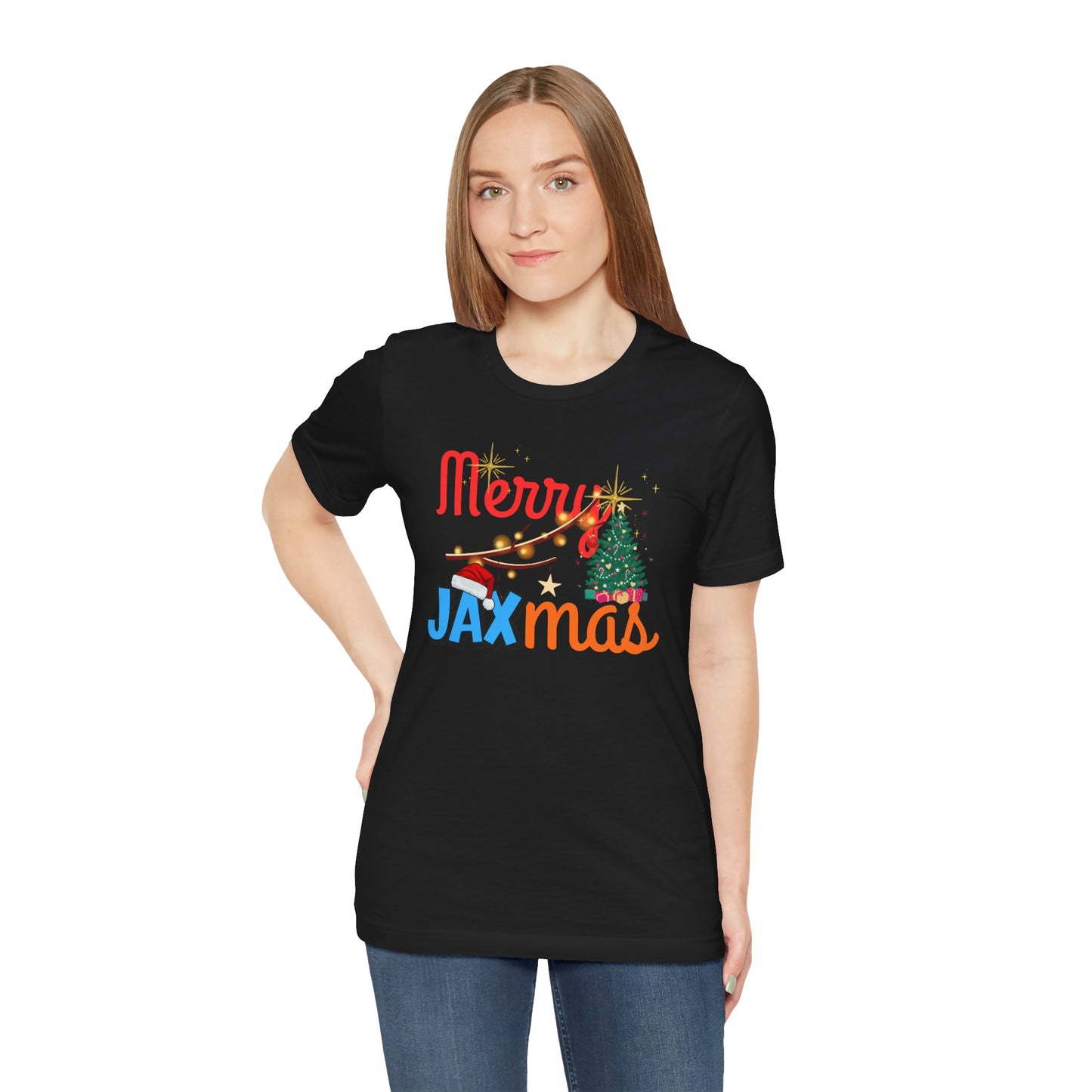 Merry Jaxmas Unisex Christmas Tee BELLA+CANVAS 3001