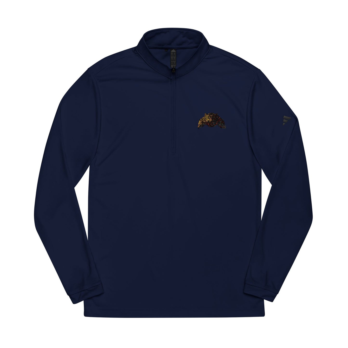 Embroidered Quarter-Zip Pullover, adidas® Athletic Top, Casual Layering, Gift for Fitness Enthusiasts, Sportswear, Everyday Comfort