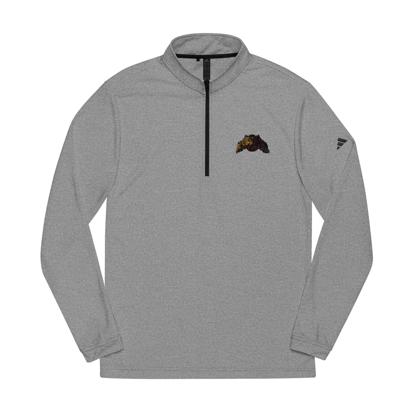 Embroidered Quarter-Zip Pullover, adidas® Athletic Top, Casual Layering, Gift for Fitness Enthusiasts, Sportswear, Everyday Comfort
