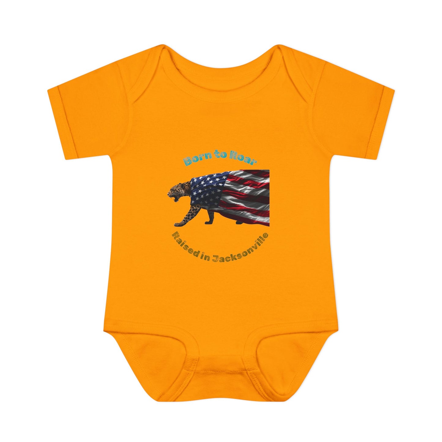 Born to Roar Baby Bodysuit - Cute Infant Outfit for Newborn Boys & Girls, Perfect for Baby Showers, 4th of July & Everyday Wear