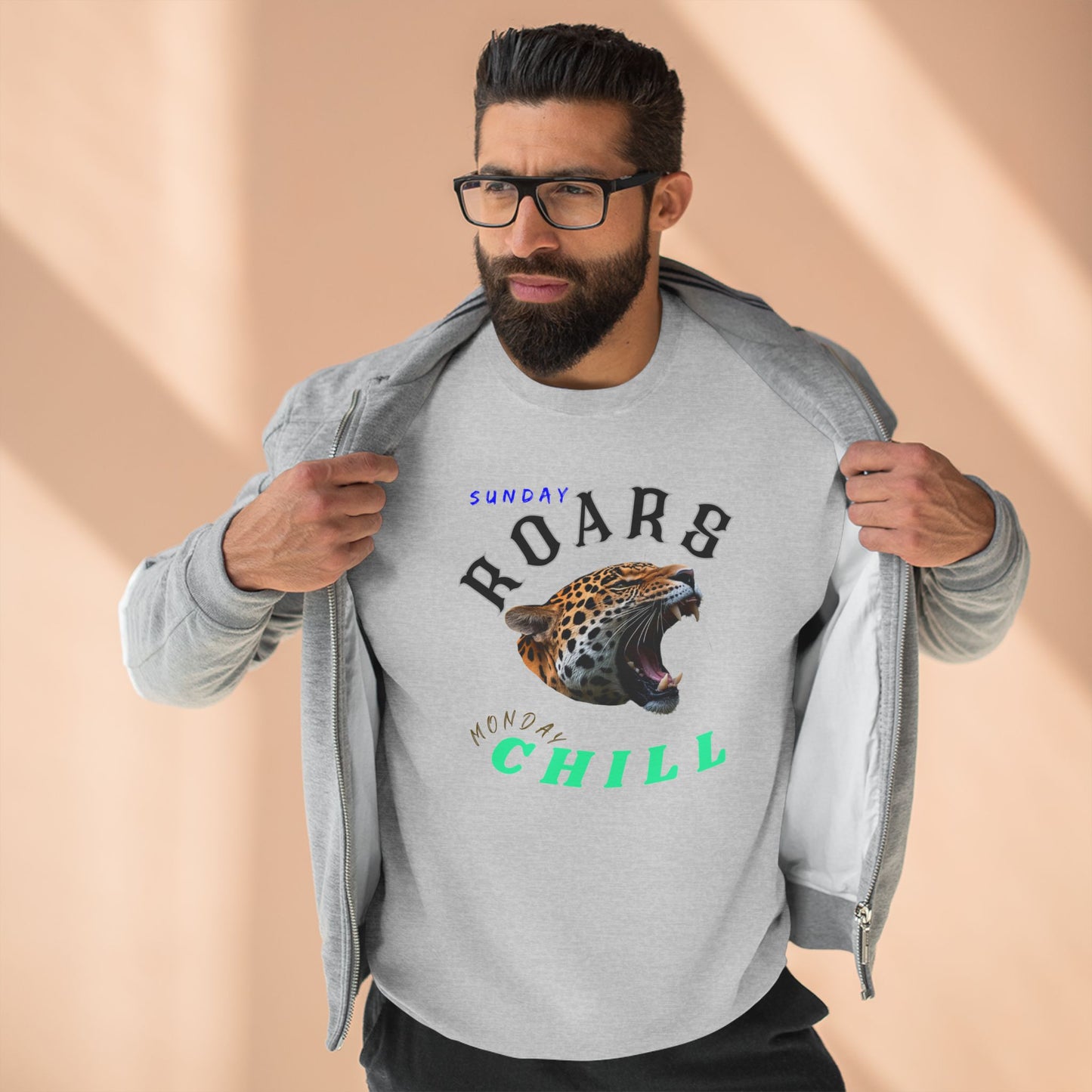 Sunday Roars Unisex Crewneck Sweatshirt - Chill Vibes, Casual Outfit, Gift for Her, Cozy Wear, Cool Weather Top