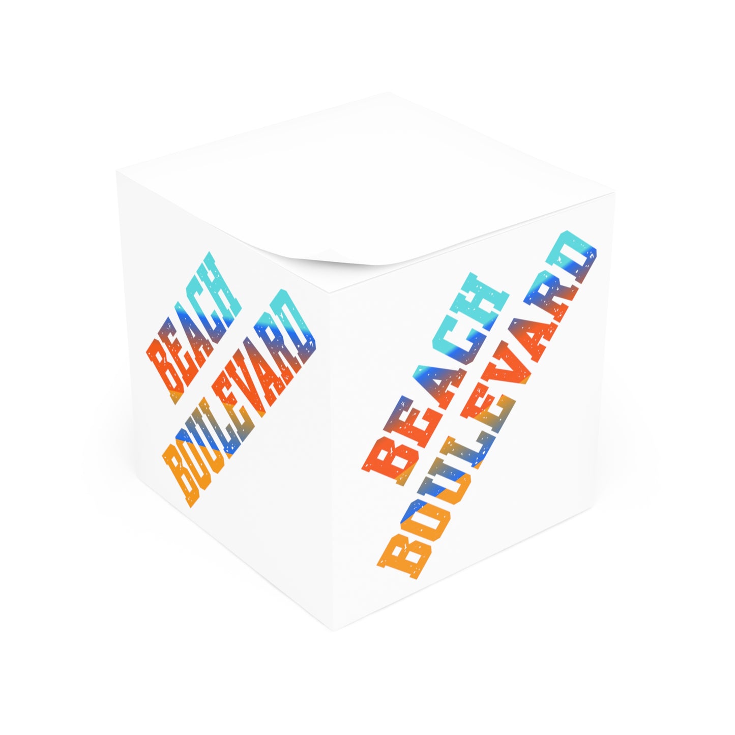 Beach Boulevard Note Cube - Colorful Beach-Themed Stationery