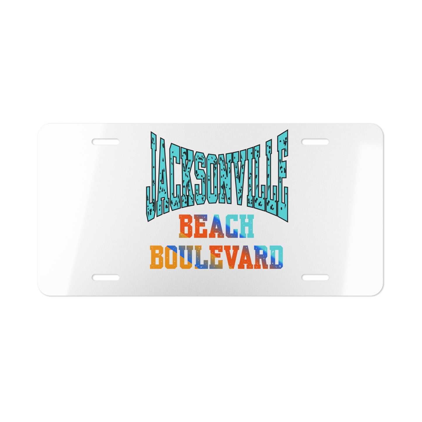 Jacksonville Beach Boulevard Vanity Plate - Coastal Car Decor