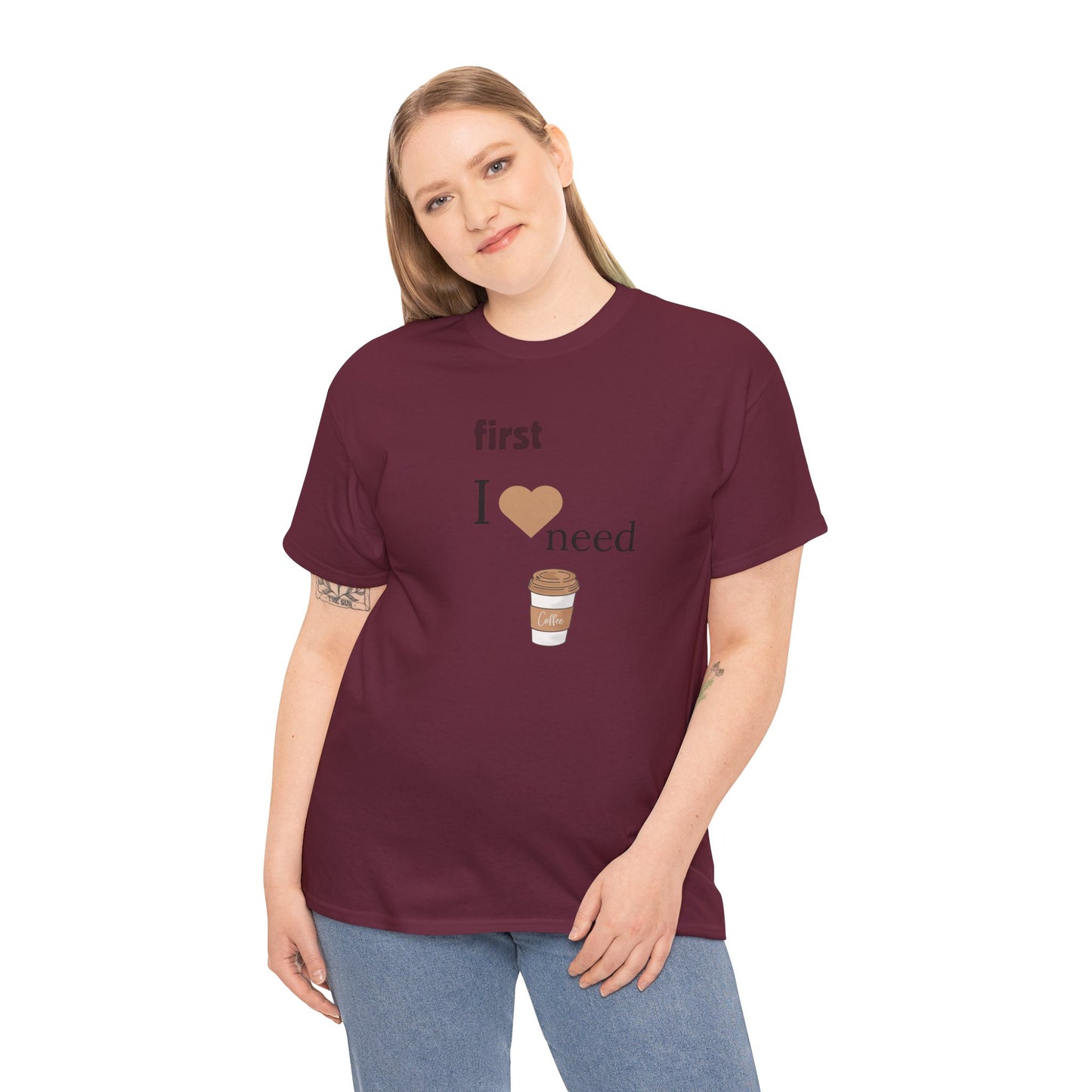 Coffee Lover Unisex Heavy Cotton Tee, Fun Coffee Shirt, Gift for Baristas, Perfect for Casual Wear, Funny Coffee T-Shirt