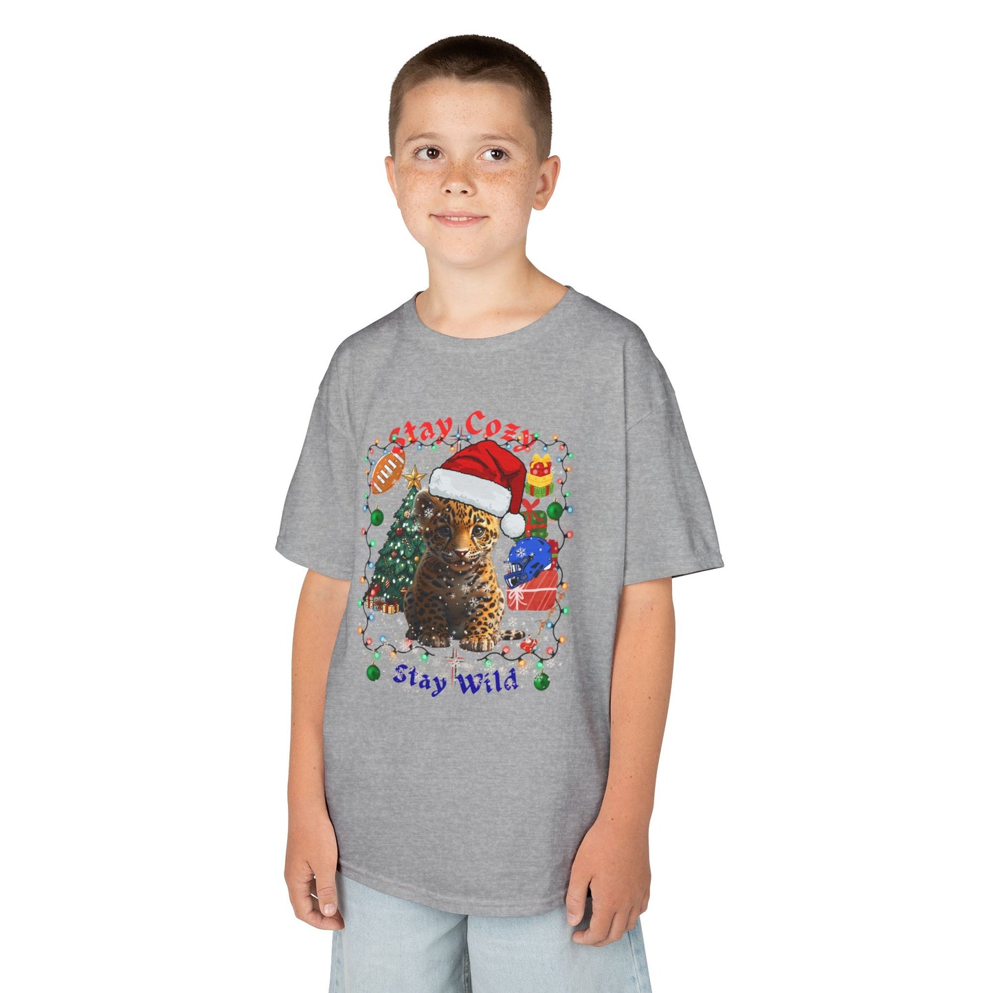 Festive Kids Tee - Stay Cozy Stay Wild Christmas T-Shirt
