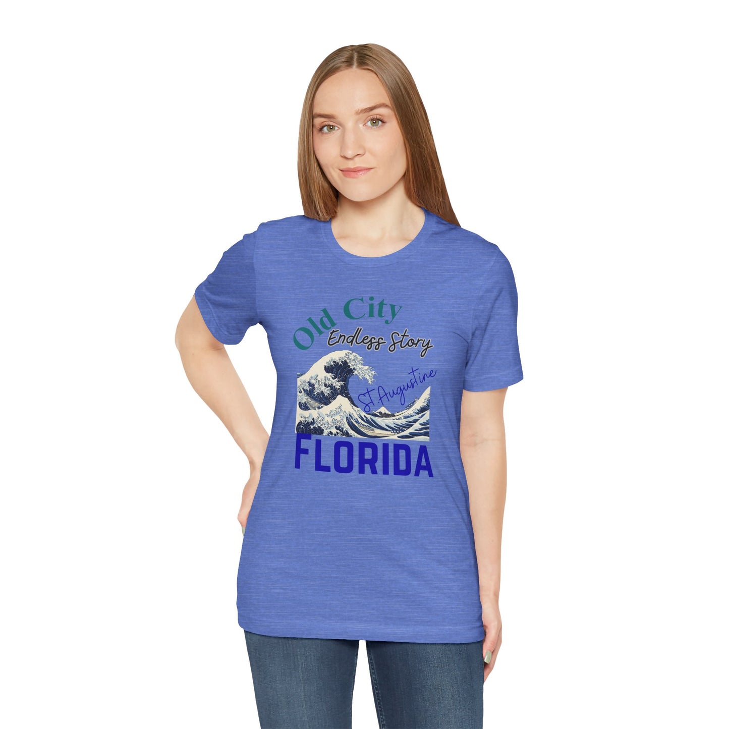 St. Augustine Beach Vibe Tee - Old City Endless Story Florida, Vacation Souvenir Shirt, Tourist Gift, Casual Summer Wear, Beach Lover Tee