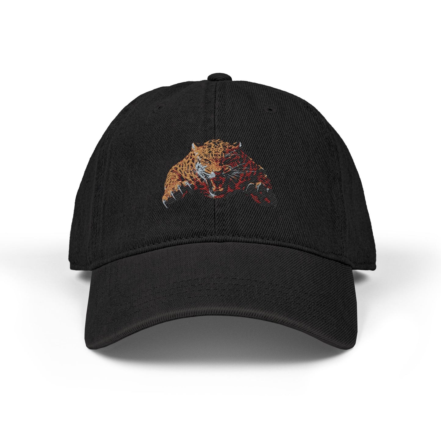 Embroidered Bear Denim Hat, Casual Cap, Gift for Nature Lovers, Trendy Hat, Outdoor Fashion, Adventure Gear, Wildlife Enthusiast