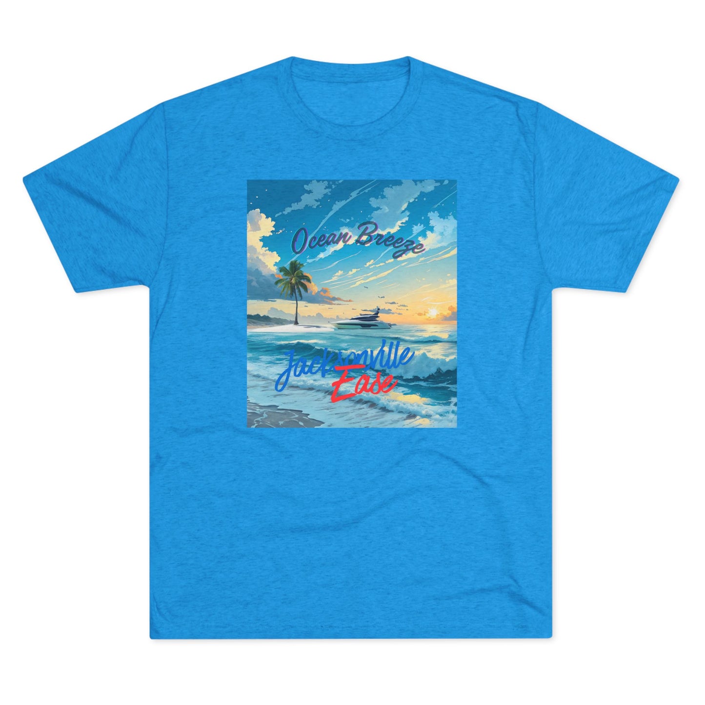 Ocean Breeze Tri-Blend Tee, Relaxing Beach Shirt, Unisex Summer Wear, Vacation Outfit, Casual Gift for Travel Lovers