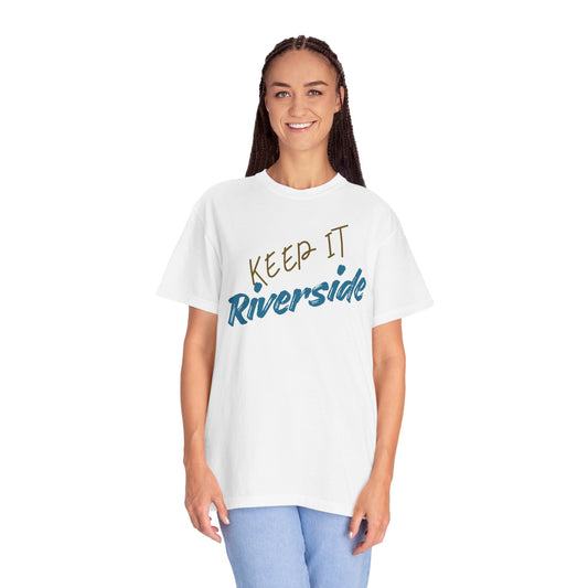Unisex Riverside Graphic Tee, Summer Vibes Shirt, Relaxed Style T-Shirt, Casual Wear Gift, Beach Day Top
