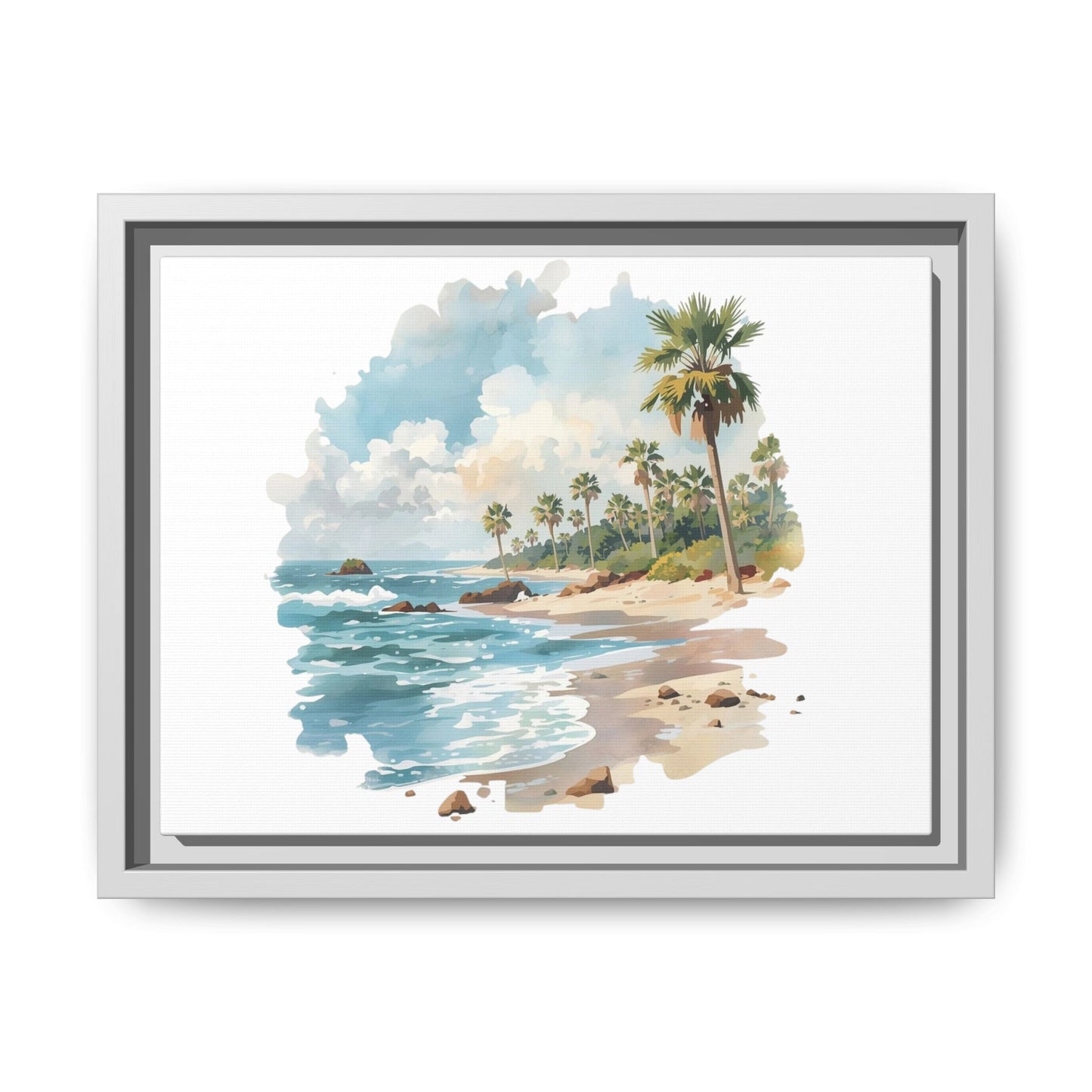 Framed Tropical Paradise Canvas Art
