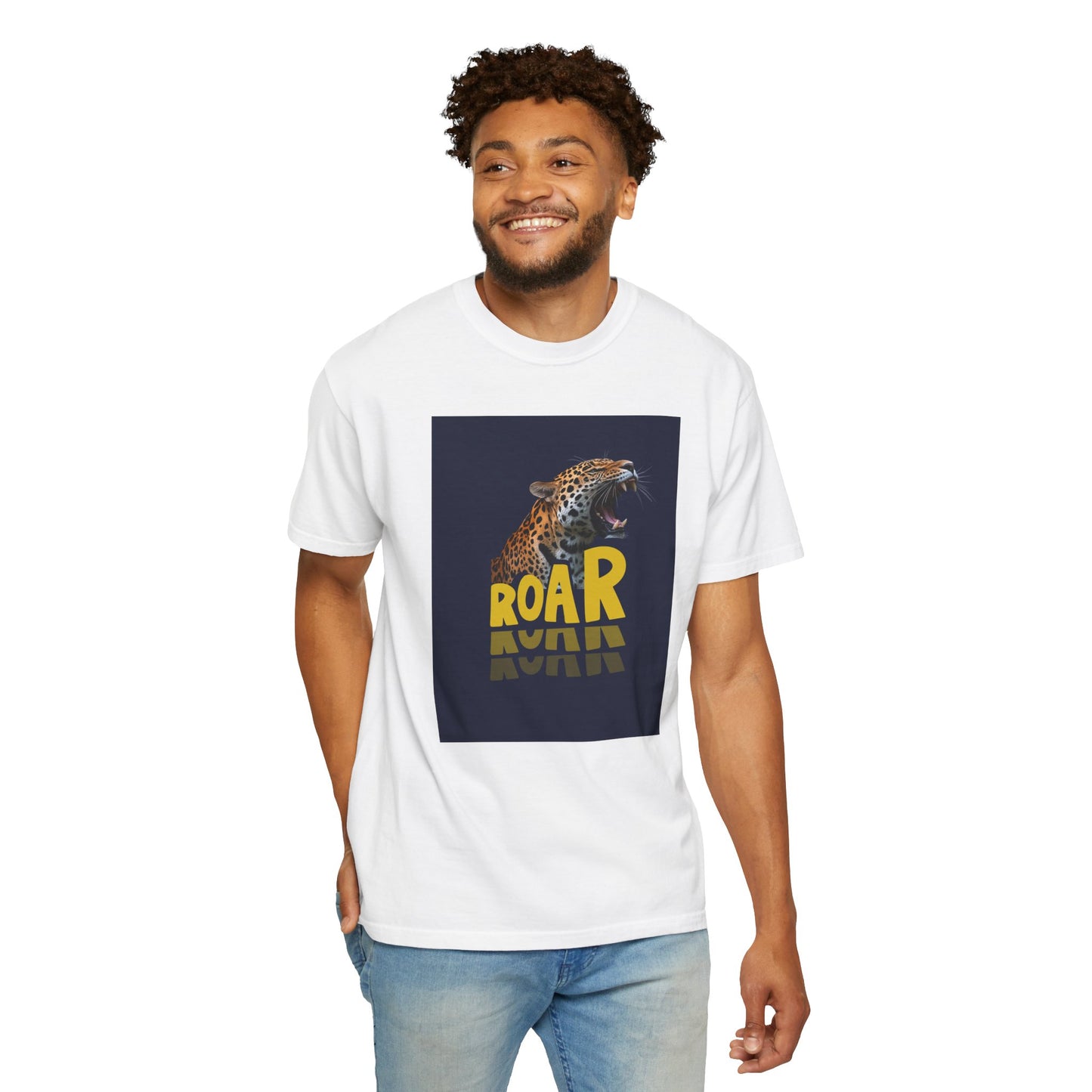 Roar Unisex Garment-Dyed T-Shirt, Wild Life Tee, Animal Lover Gift, Casual Wear, Birthday Present, Unisex Graphic Shirt