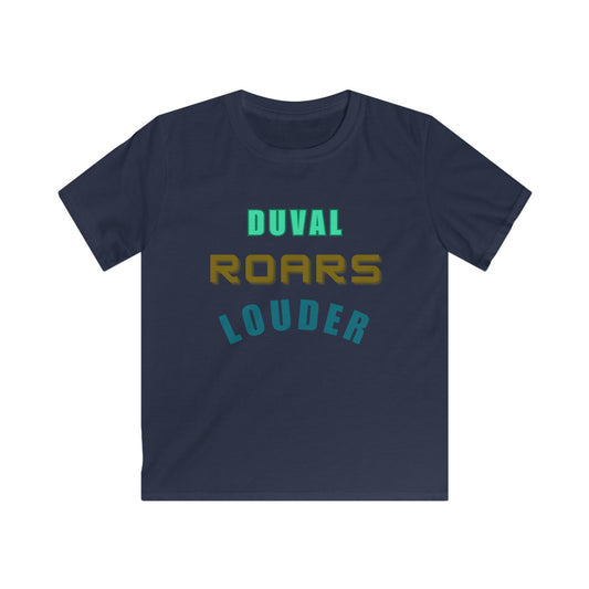 Duval Roars Louder Kids Tee, Fun Children's Shirt, Playful Kids Apparel, Unique Gift for Boys & Girls, Birthday Party Outfit