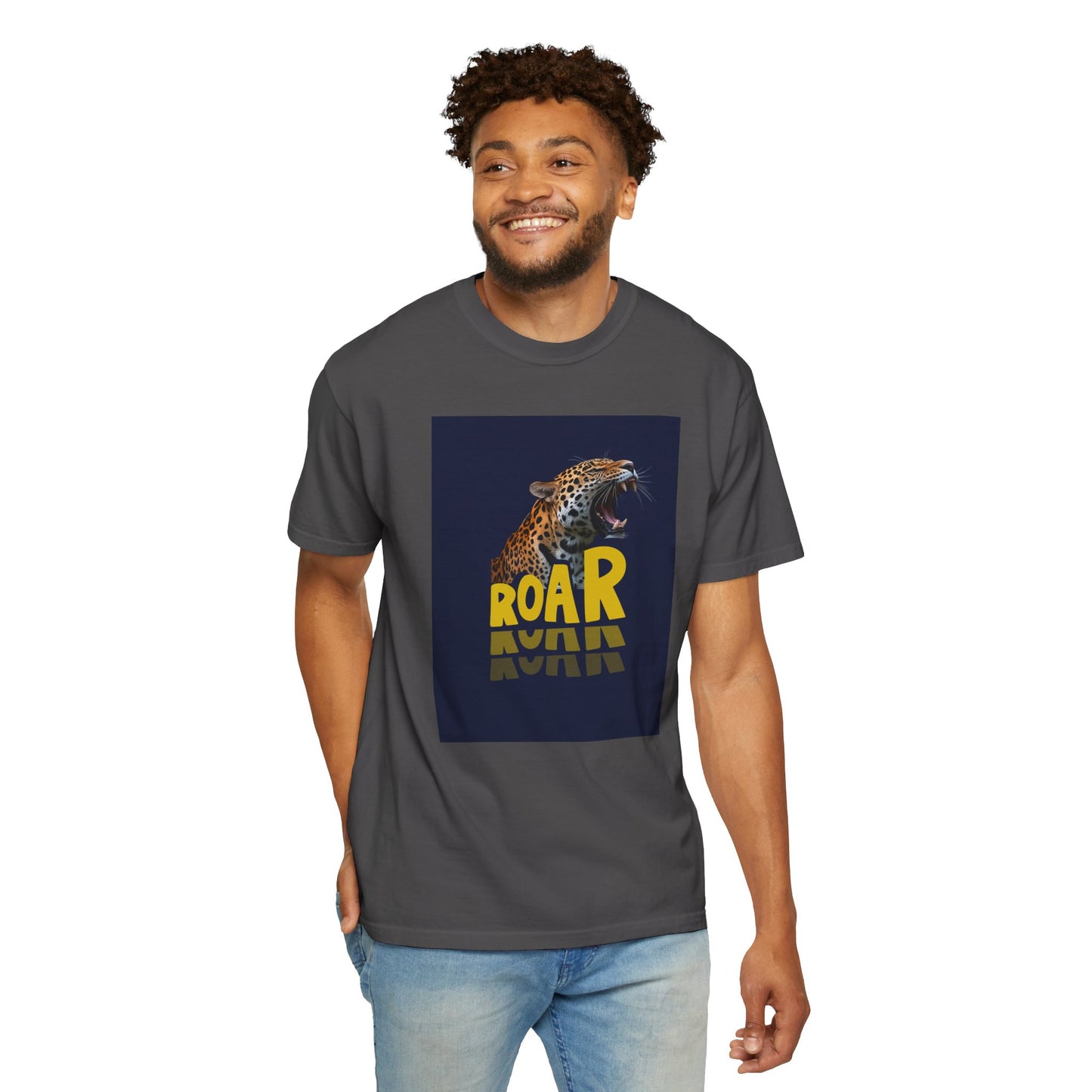 Roar Unisex Garment-Dyed T-Shirt, Wild Life Tee, Animal Lover Gift, Casual Wear, Birthday Present, Unisex Graphic Shirt