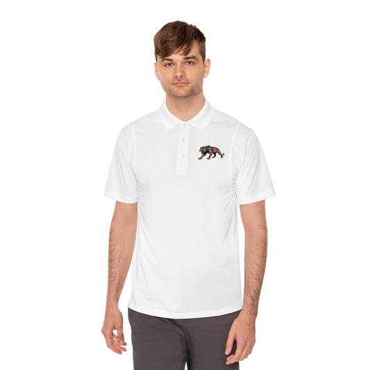 Patriotic Sport Polo Shirt for Men, Casual Wear, Fitness Apparel, Golf Shirt, Outdoor Activities, Gift for Sports Enthusiasts