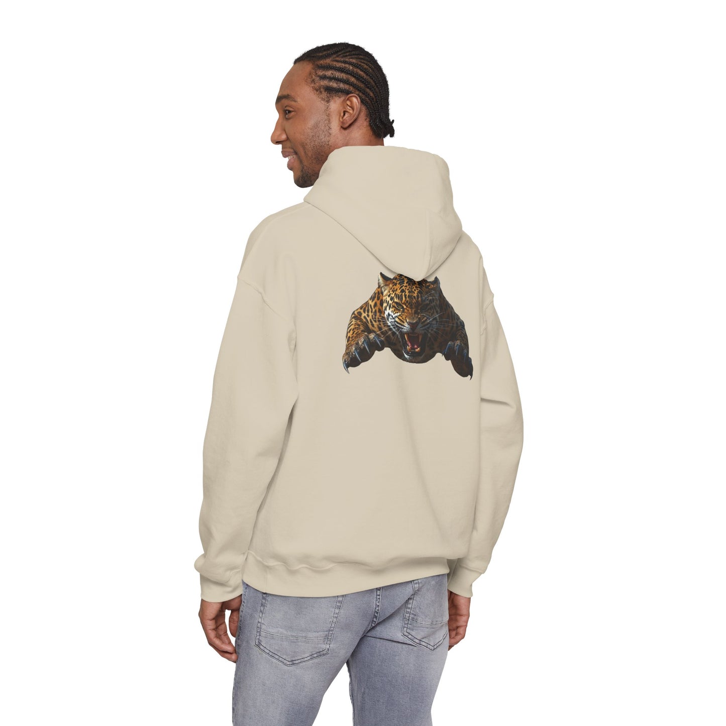 jaguar  Hoodie ( both side printed ) Unisex Heavy Blend Sweatshirt, American Flag Apparel, Gift for Animal Lovers, Casual Wear, Celebration Attire