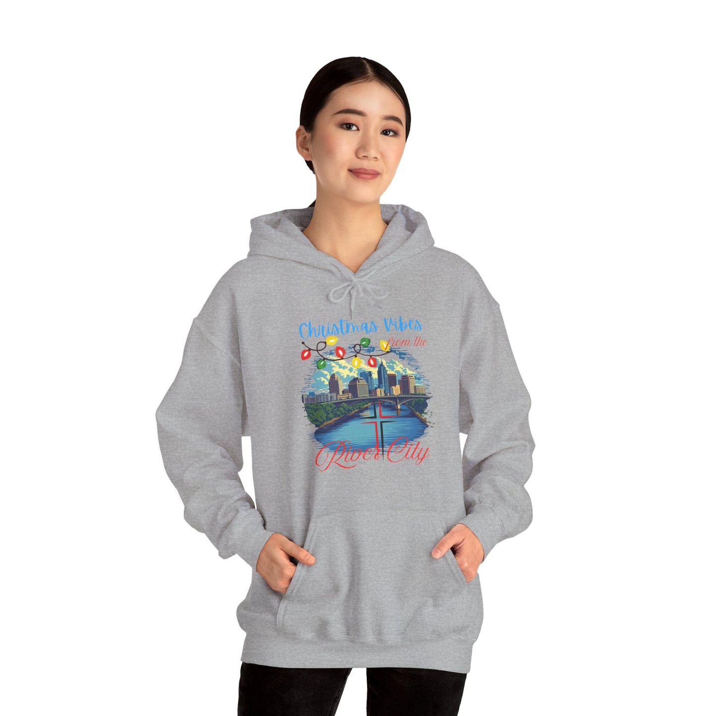 Christmas Vibes  GILDAN 18500-Hoodie - Unisex Heavy Blend™ Sweatshirt for Holiday Cheer