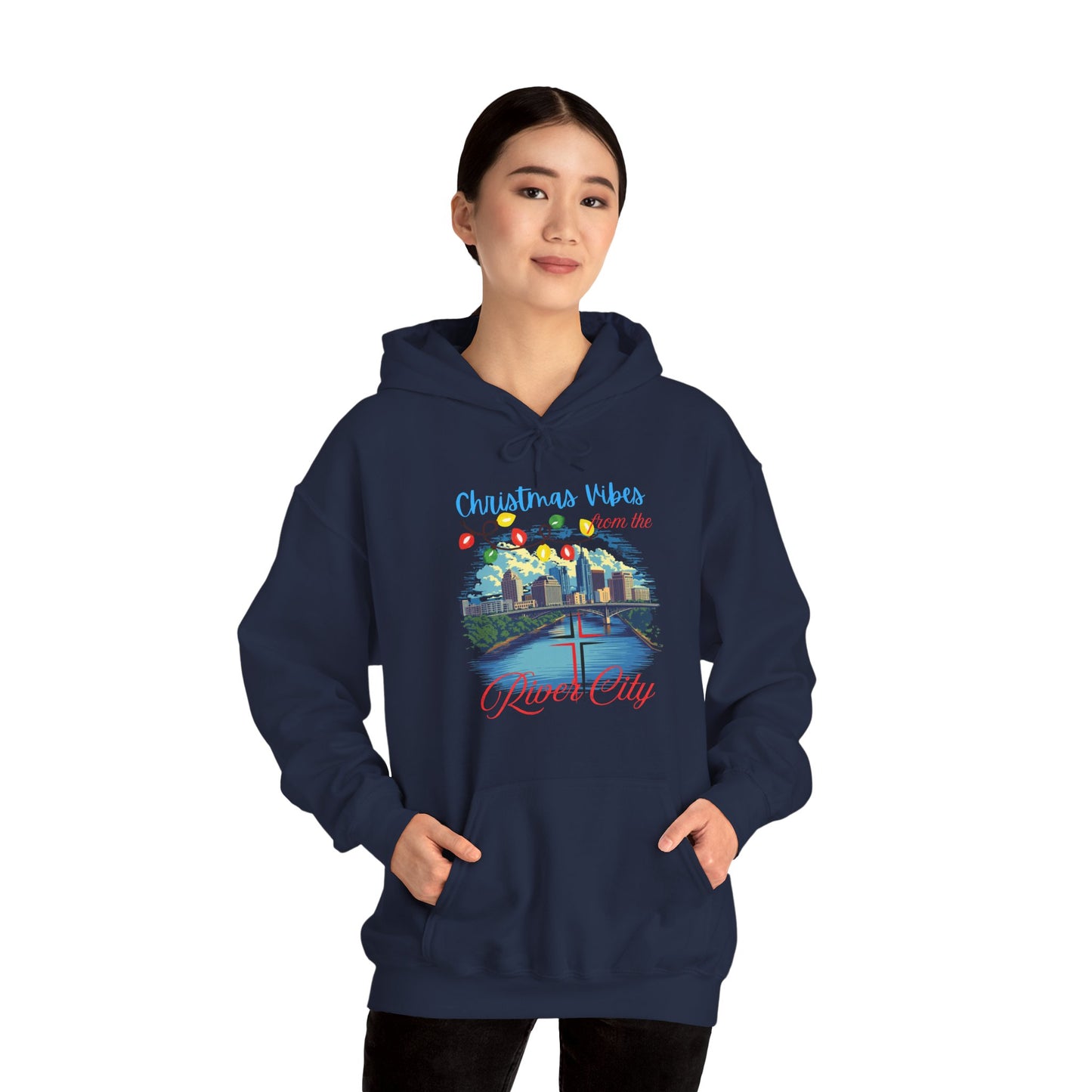Christmas Vibes  GILDAN 18500-Hoodie - Unisex Heavy Blend™ Sweatshirt for Holiday Cheer