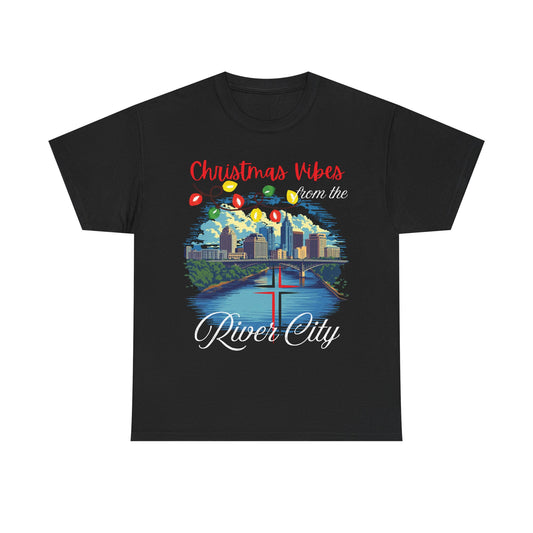 Christmas Vibes River City Tee-GILDAN 5000