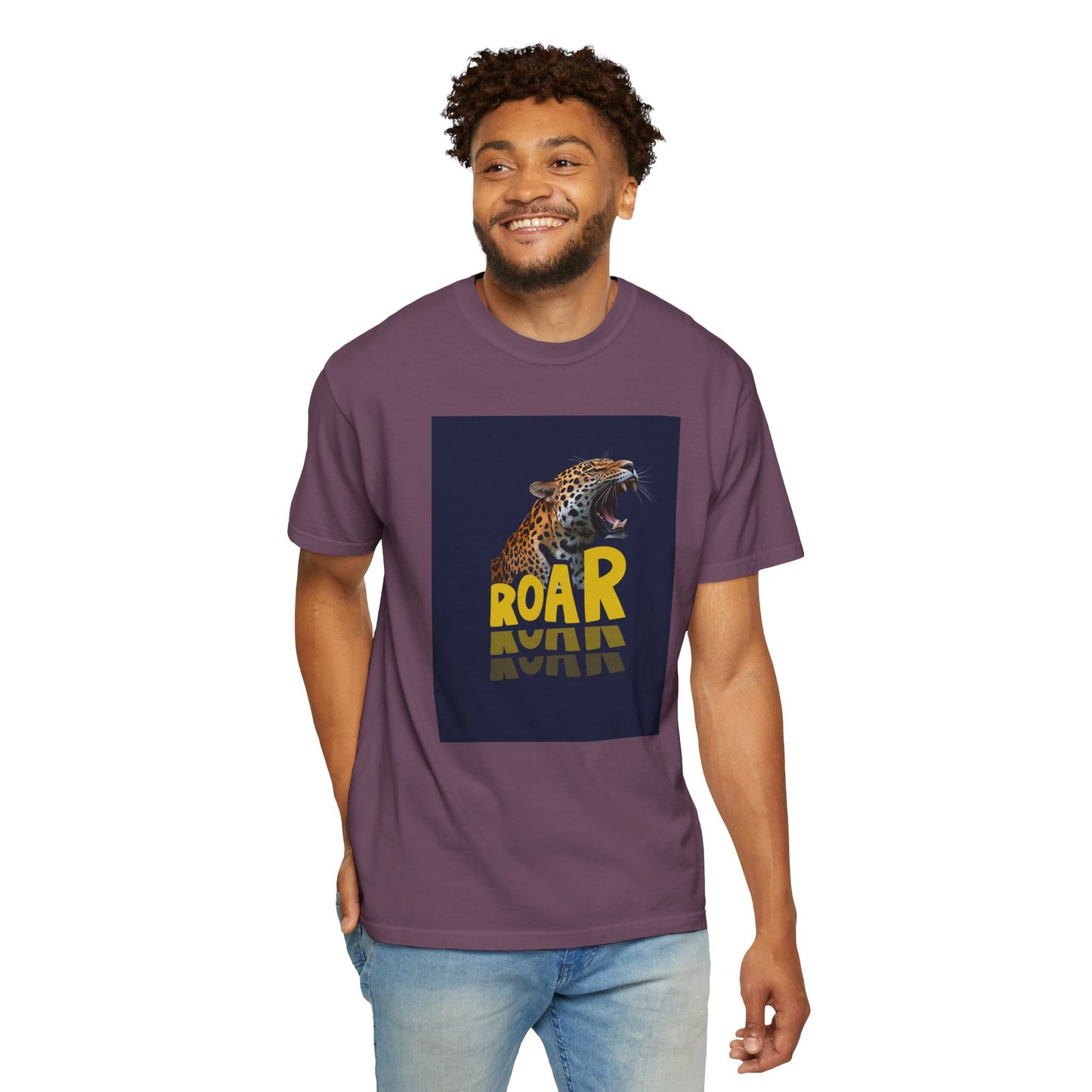 Roar Unisex Garment-Dyed T-Shirt, Wild Life Tee, Animal Lover Gift, Casual Wear, Birthday Present, Unisex Graphic Shirt
