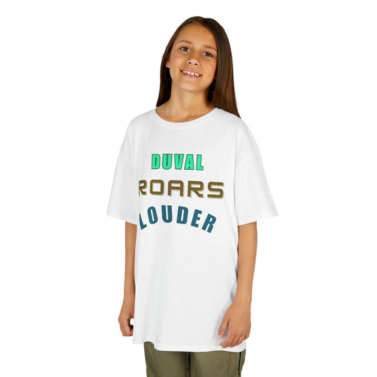 Kids Graphic Tee - Duval Roars Louder, Fun T-Shirt for Kids, Unique Gift, Birthday, Sports Events, Playtime Essential