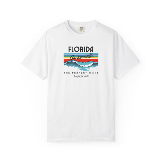 Florida Wave Graphic T-Shirt, Unisex Summer Tee, Beach Lover Gift, Adventure Shirt, Casual Wear, Vacation Apparel