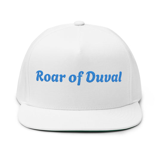 Embroidered Flat Bill Cap - Roar of Duval, Stylish Hat, Casual Wear, Gift for Fans, Trendy Accessory, Summer Outfit
