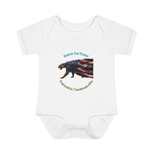 Born to Roar Baby Bodysuit - Cute Infant Outfit for Newborn Boys & Girls, Perfect for Baby Showers, 4th of July & Everyday Wear