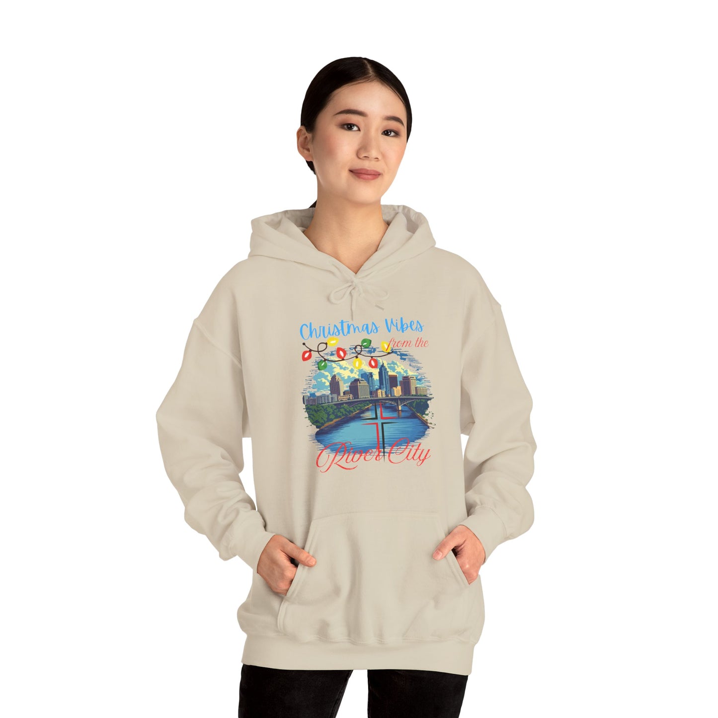 Christmas Vibes  GILDAN 18500-Hoodie - Unisex Heavy Blend™ Sweatshirt for Holiday Cheer