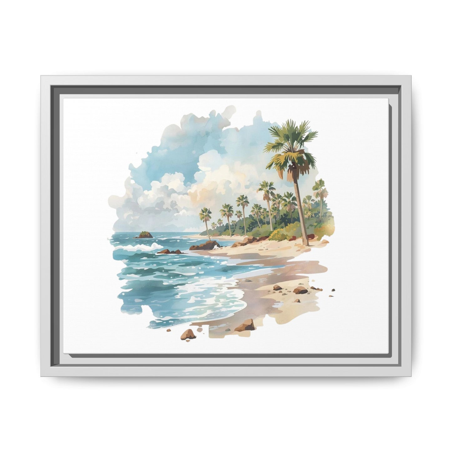 Framed Tropical Paradise Canvas Art