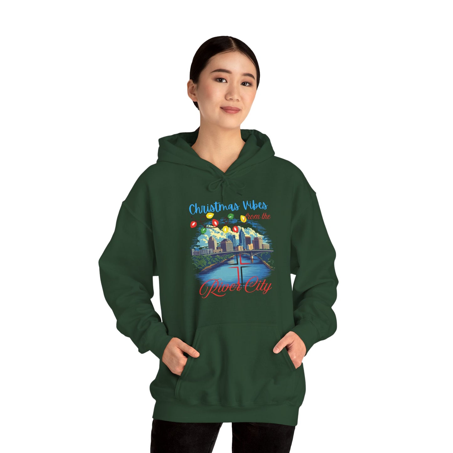 Christmas Vibes  GILDAN 18500-Hoodie - Unisex Heavy Blend™ Sweatshirt for Holiday Cheer