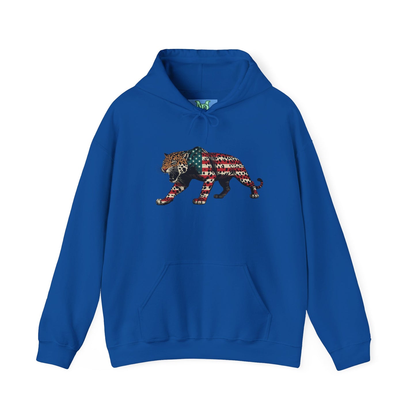 jaguar  Hoodie ( both side printed ) Unisex Heavy Blend Sweatshirt, American Flag Apparel, Gift for Animal Lovers, Casual Wear, Celebration Attire