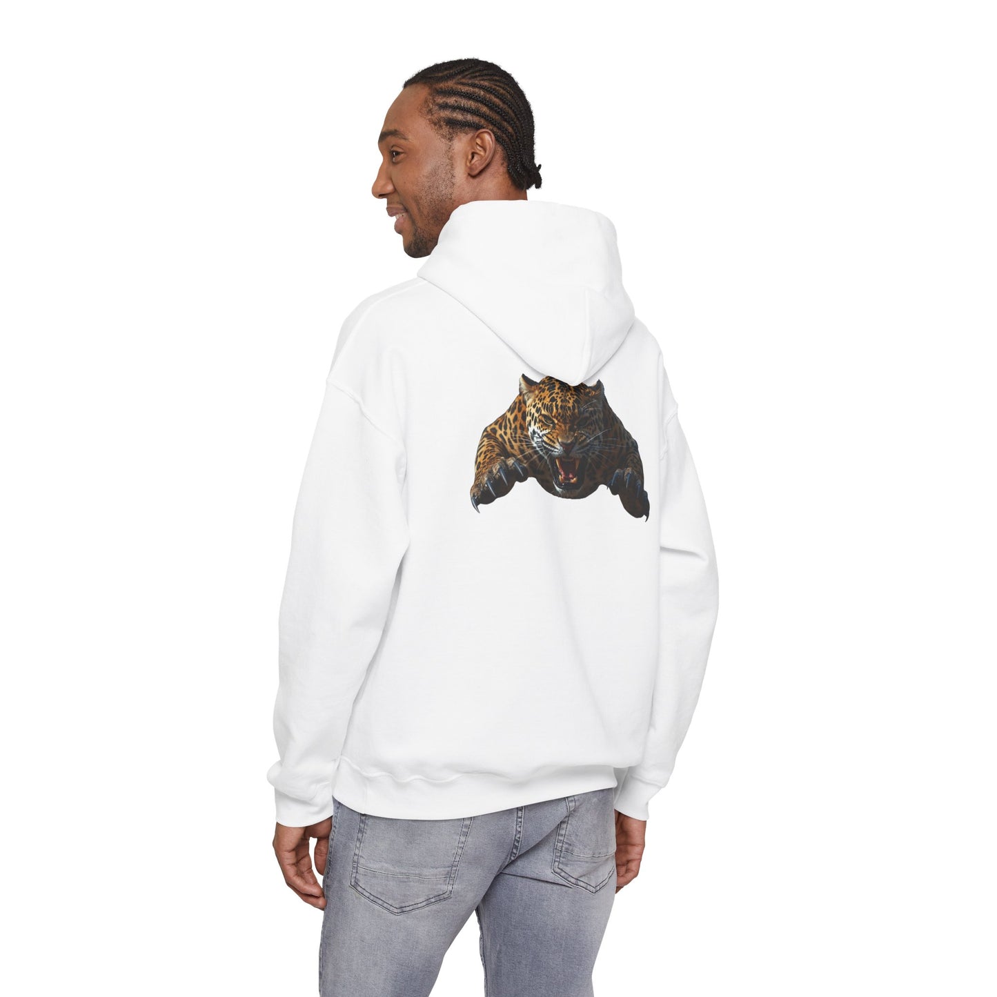 jaguar  Hoodie ( both side printed ) Unisex Heavy Blend Sweatshirt, American Flag Apparel, Gift for Animal Lovers, Casual Wear, Celebration Attire