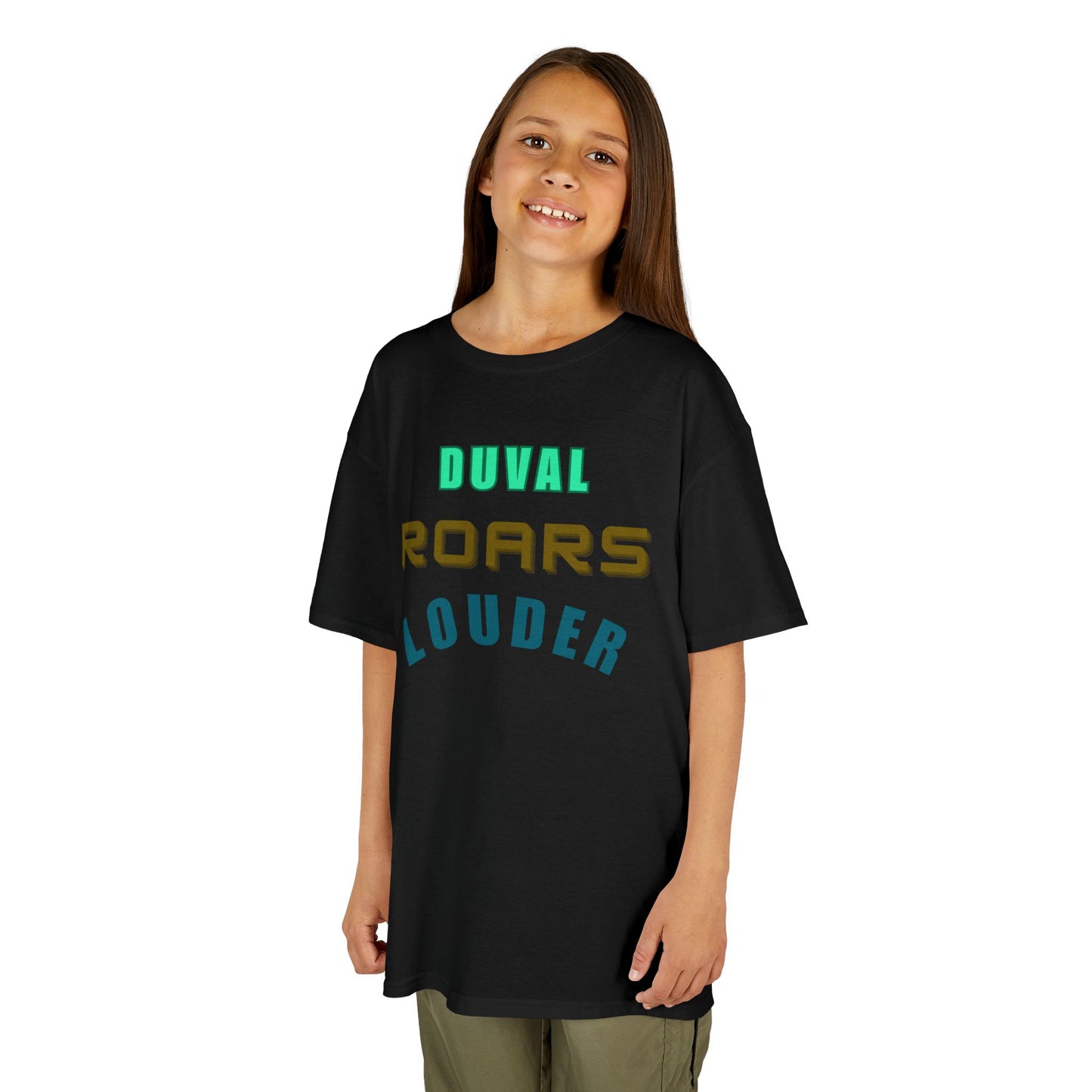 Kids Graphic Tee - Duval Roars Louder, Fun T-Shirt for Kids, Unique Gift, Birthday, Sports Events, Playtime Essential