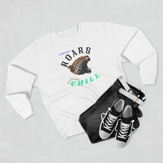 Sunday Roars Unisex Crewneck Sweatshirt - Chill Vibes, Casual Outfit, Gift for Her, Cozy Wear, Cool Weather Top