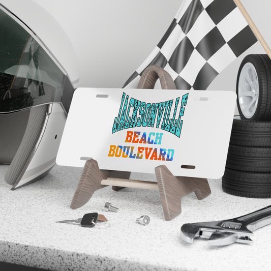 Jacksonville Beach Boulevard Vanity Plate - Coastal Car Decor