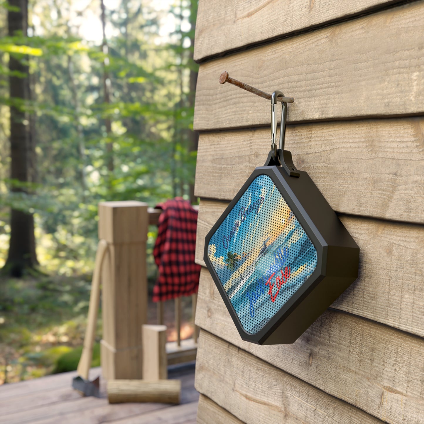 Outdoor Bluetooth Speaker with Tropical Vibe, Portable Sound System for Beach Lovers, Water-Resistant Speaker for Camping, Party, [...]