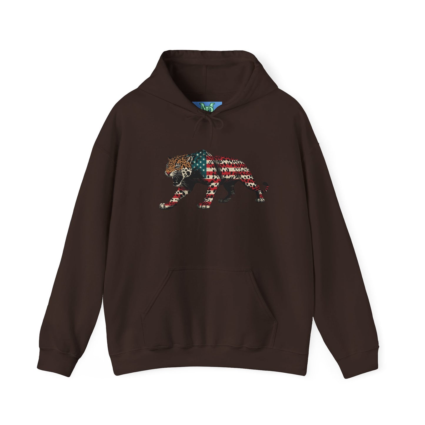 jaguar  Hoodie ( both side printed ) Unisex Heavy Blend Sweatshirt, American Flag Apparel, Gift for Animal Lovers, Casual Wear, Celebration Attire