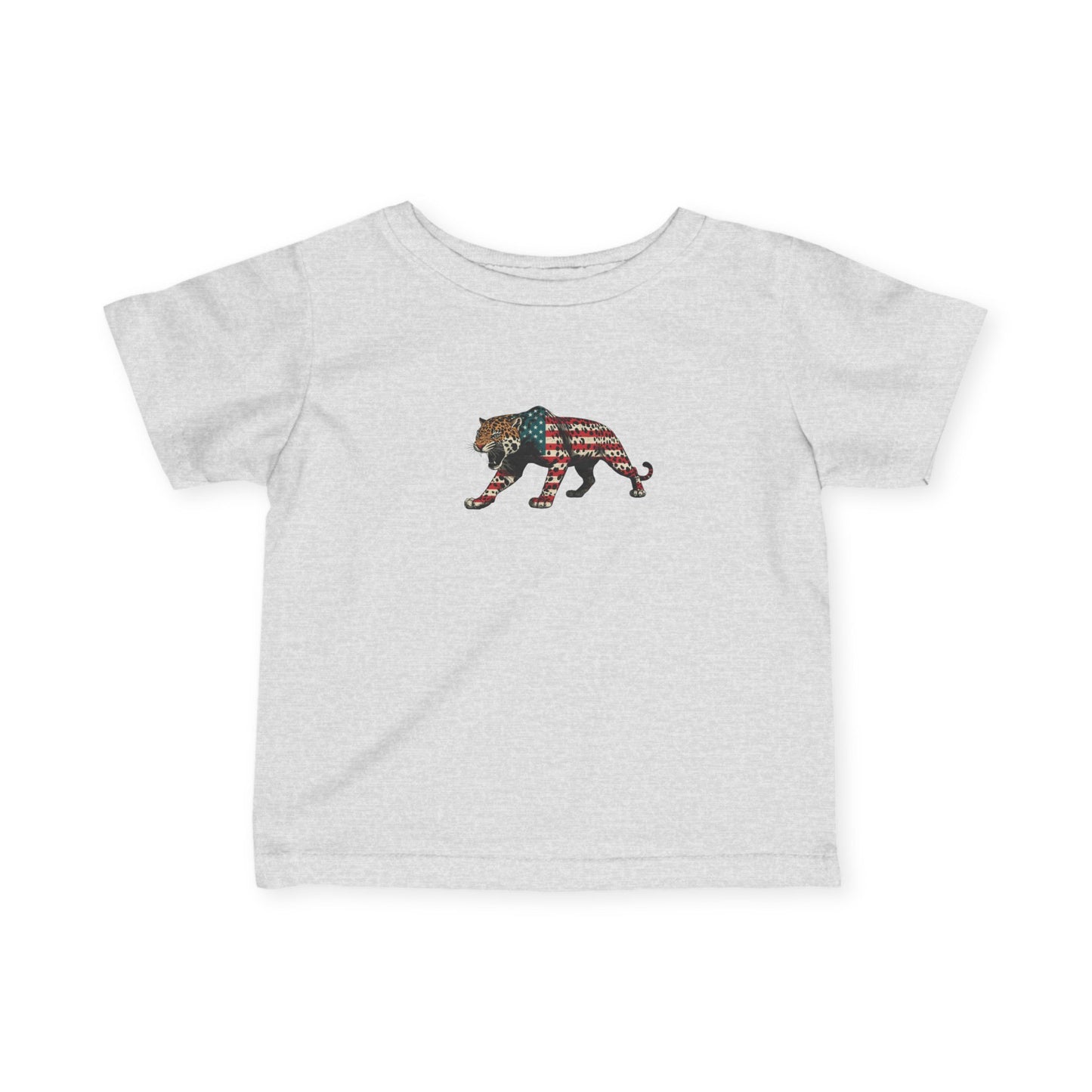 Patriotic Infant Tee with American Flag Tiger Design, Cute Baby Shirt, Toddler Gift, Children's Apparel, 4th of July Outfit
