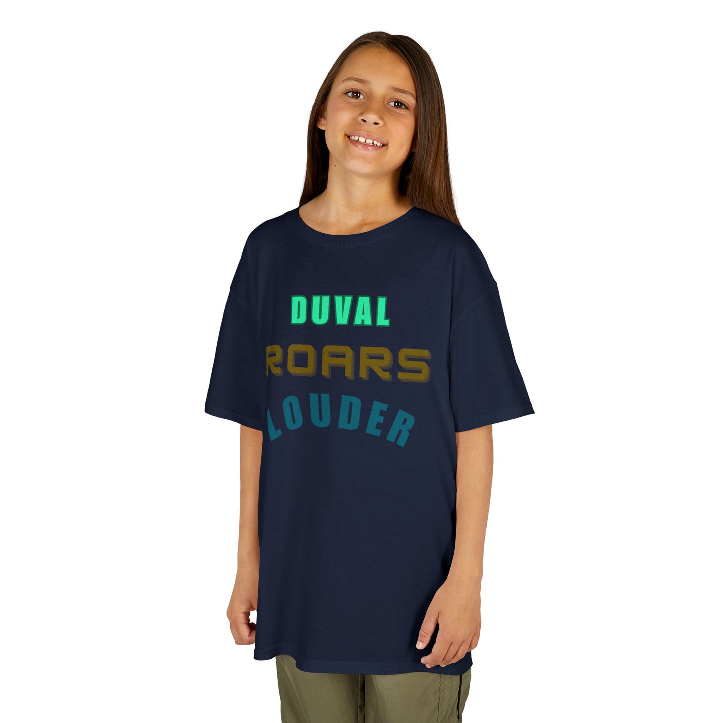 Kids Graphic Tee - Duval Roars Louder, Fun T-Shirt for Kids, Unique Gift, Birthday, Sports Events, Playtime Essential