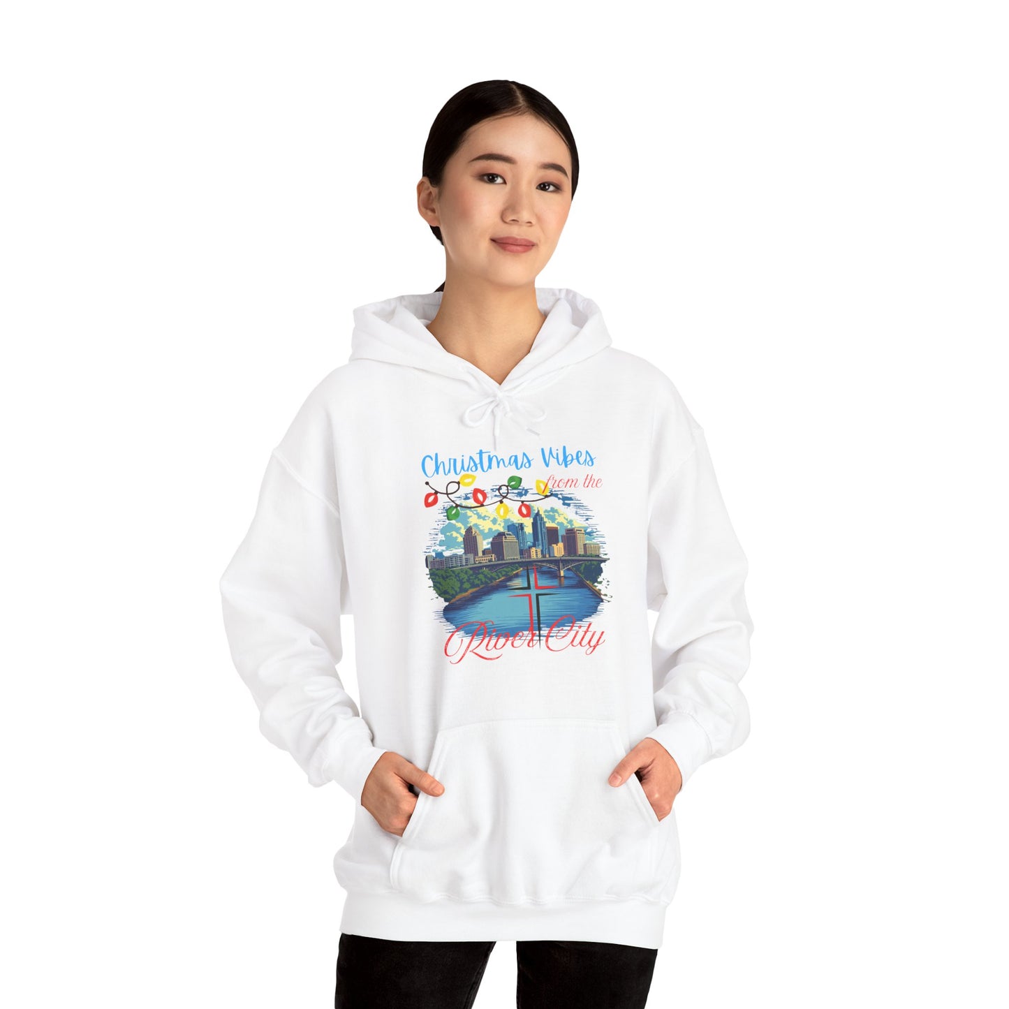 Christmas Vibes  GILDAN 18500-Hoodie - Unisex Heavy Blend™ Sweatshirt for Holiday Cheer