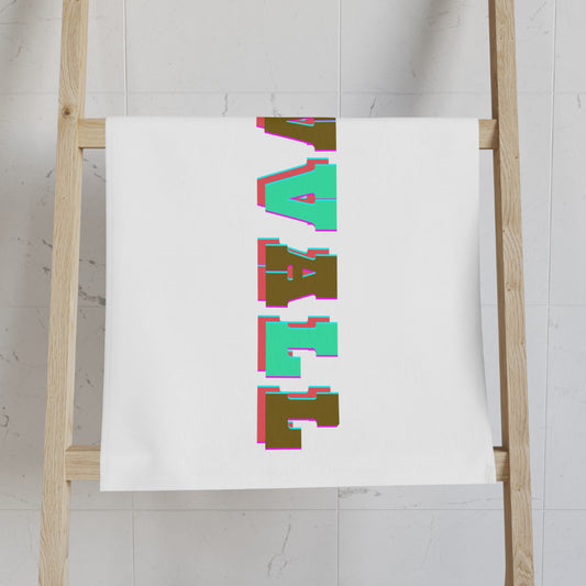 Trendy Text Hand Towel - Unique Bathroom Decor, Gift for Home, Kitchen Essentials, FunTypography Towel, Stylish Design