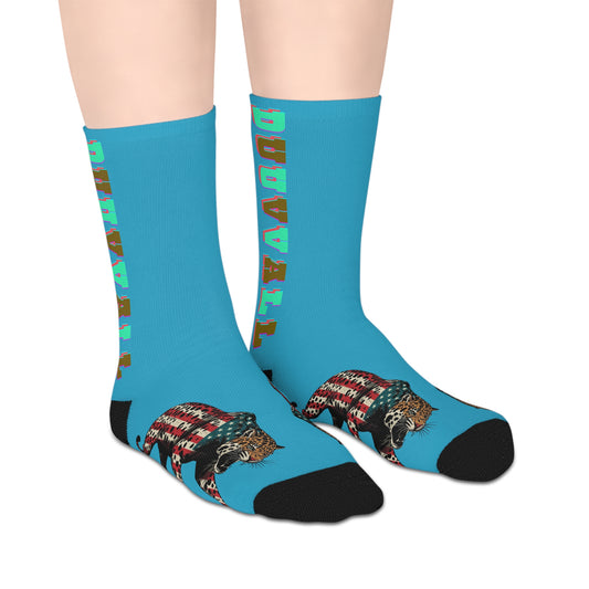 Vibrant Mid-Length Socks with Funky Design for Casual Style, Fun Gift, Cozy Wear, Everyday Footwear, Unique Fashion
