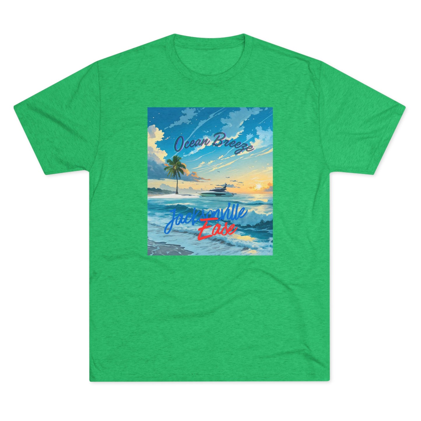 Ocean Breeze Tri-Blend Tee, Relaxing Beach Shirt, Unisex Summer Wear, Vacation Outfit, Casual Gift for Travel Lovers
