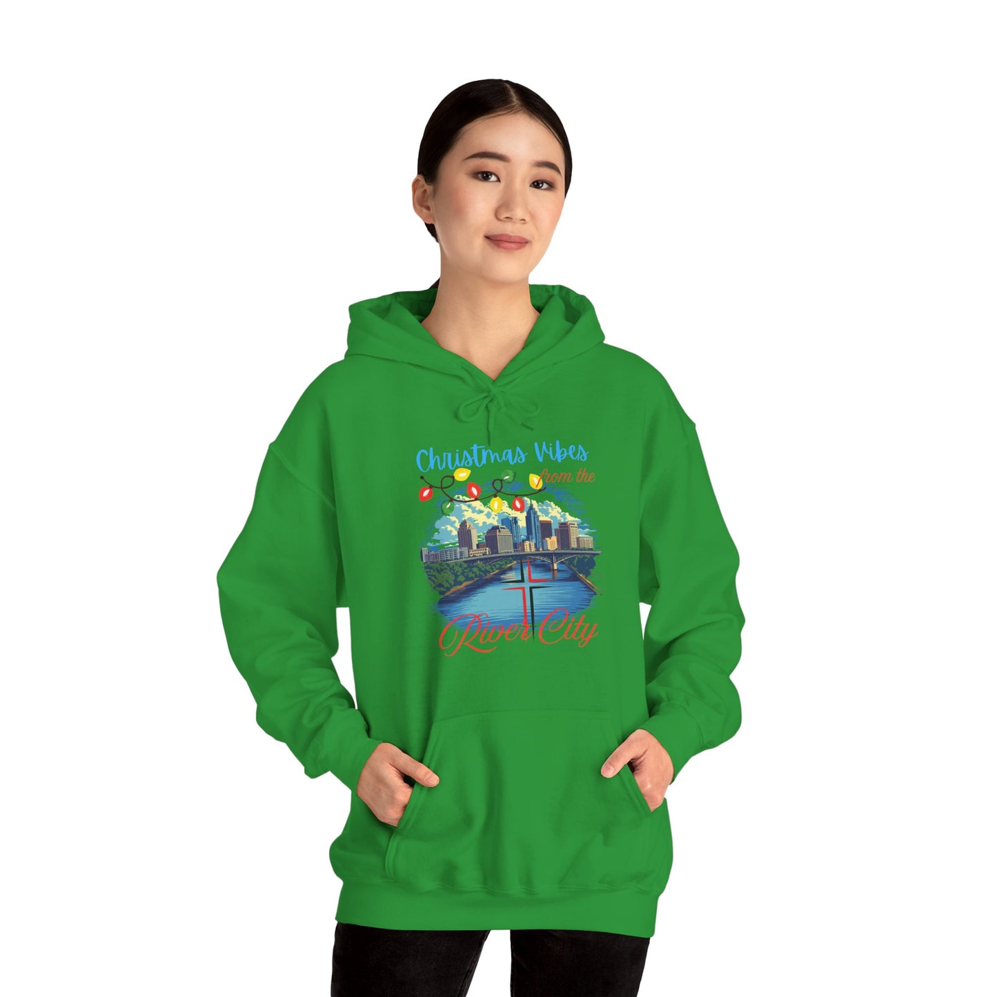 Christmas Vibes  GILDAN 18500-Hoodie - Unisex Heavy Blend™ Sweatshirt for Holiday Cheer