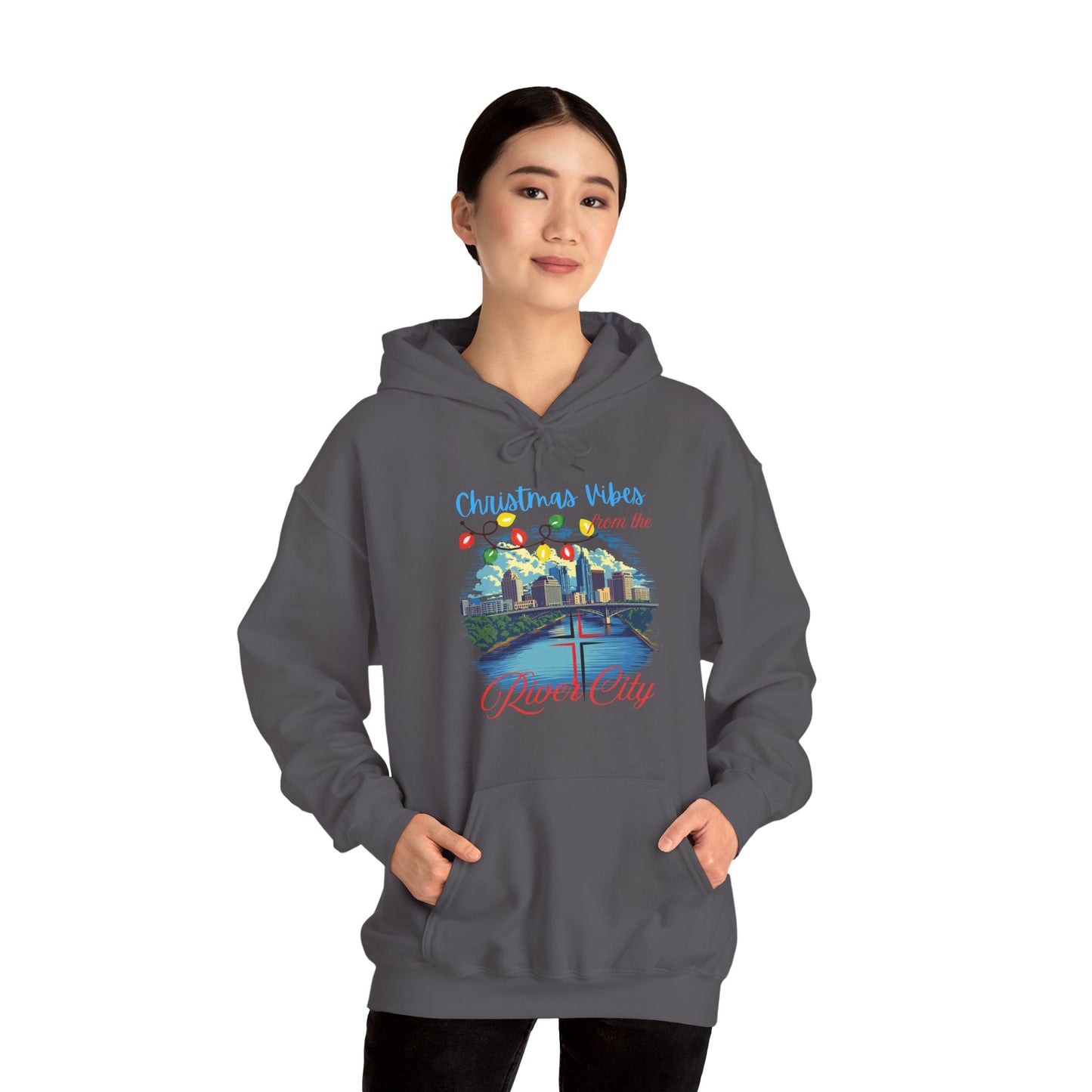 Christmas Vibes  GILDAN 18500-Hoodie - Unisex Heavy Blend™ Sweatshirt for Holiday Cheer