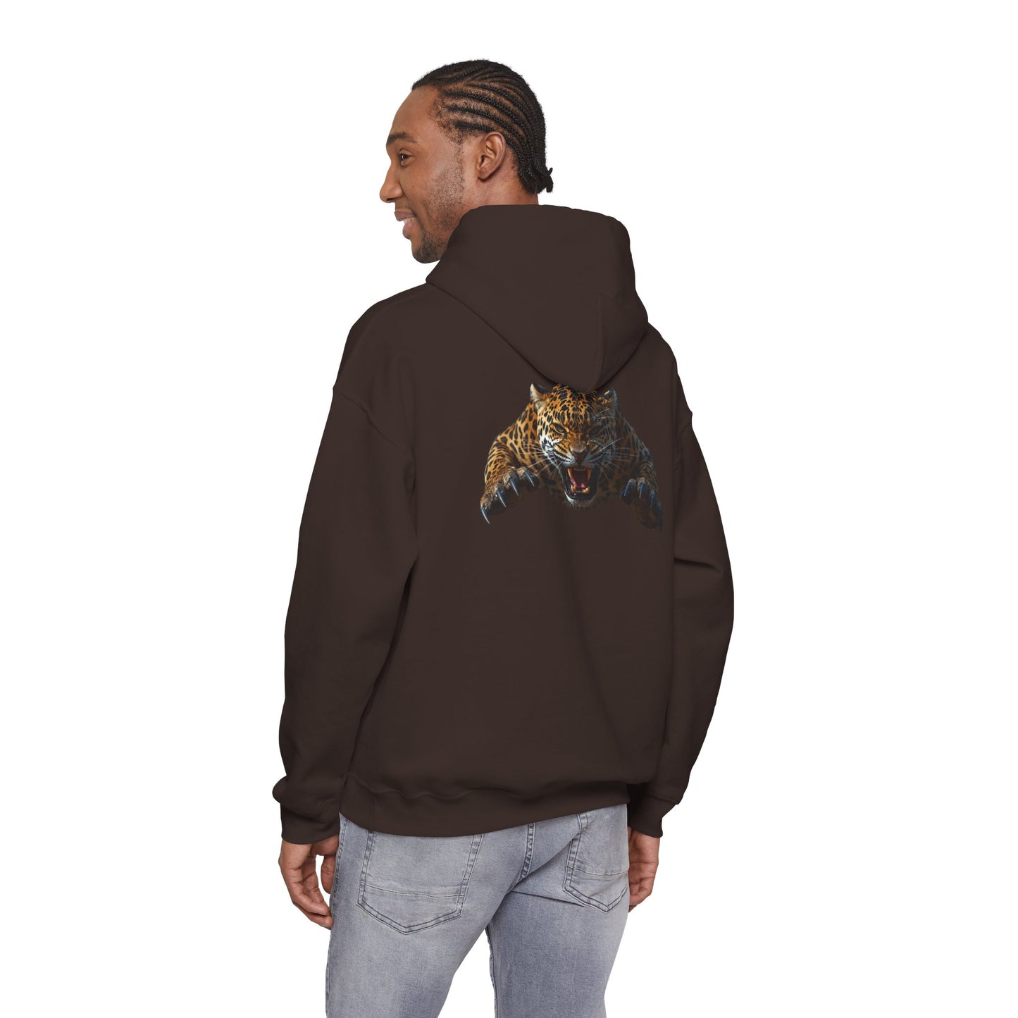 jaguar  Hoodie ( both side printed ) Unisex Heavy Blend Sweatshirt, American Flag Apparel, Gift for Animal Lovers, Casual Wear, Celebration Attire
